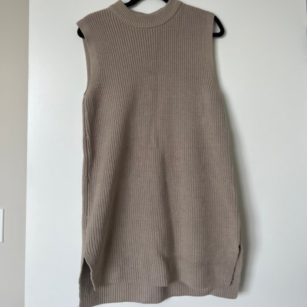 tan h&m sweater dress